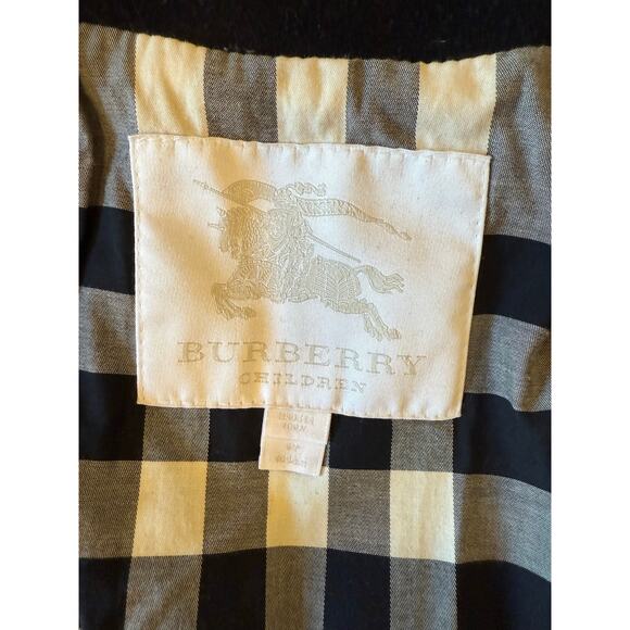 BURBERRY Children Black Peacoat Coat Jacket Girls size 4 - Picture 7 of 13